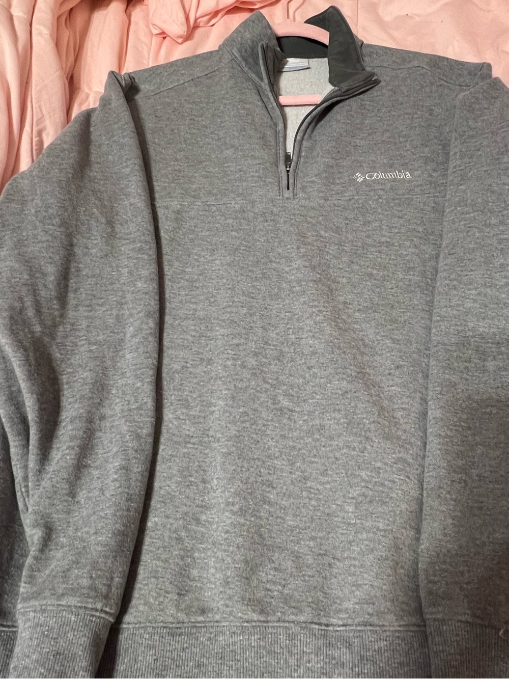Columbia Men's Heather Gray Half-Zip Pullover